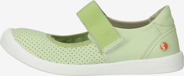 Softinos Ballet Flats with Strap in Green