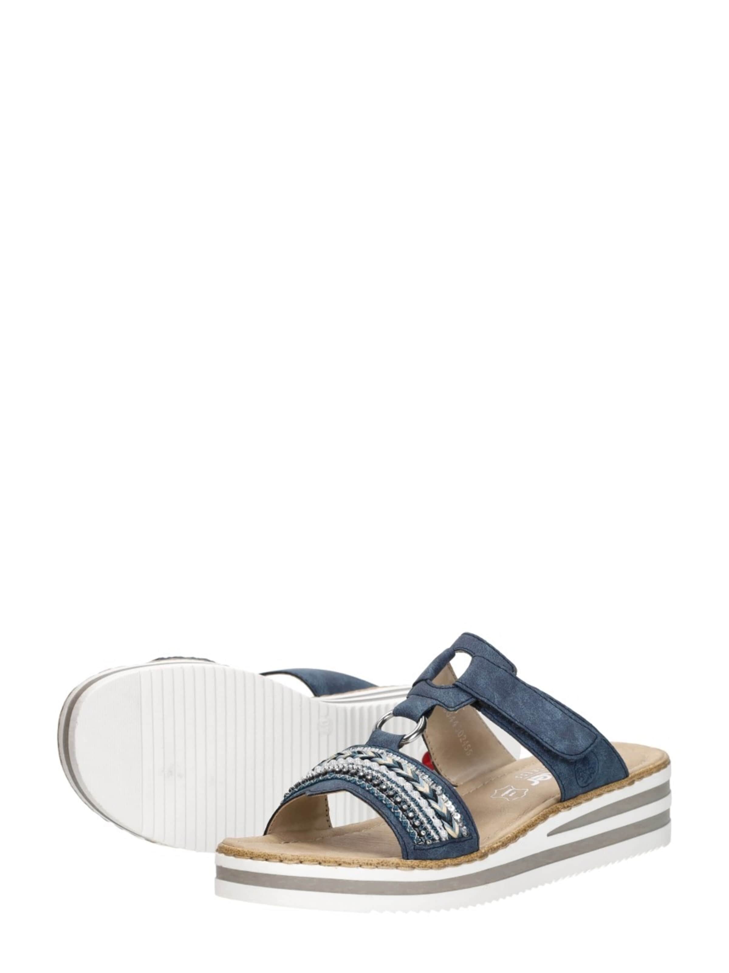 Rieker Muiltjes 'Open Teen' in Blauw