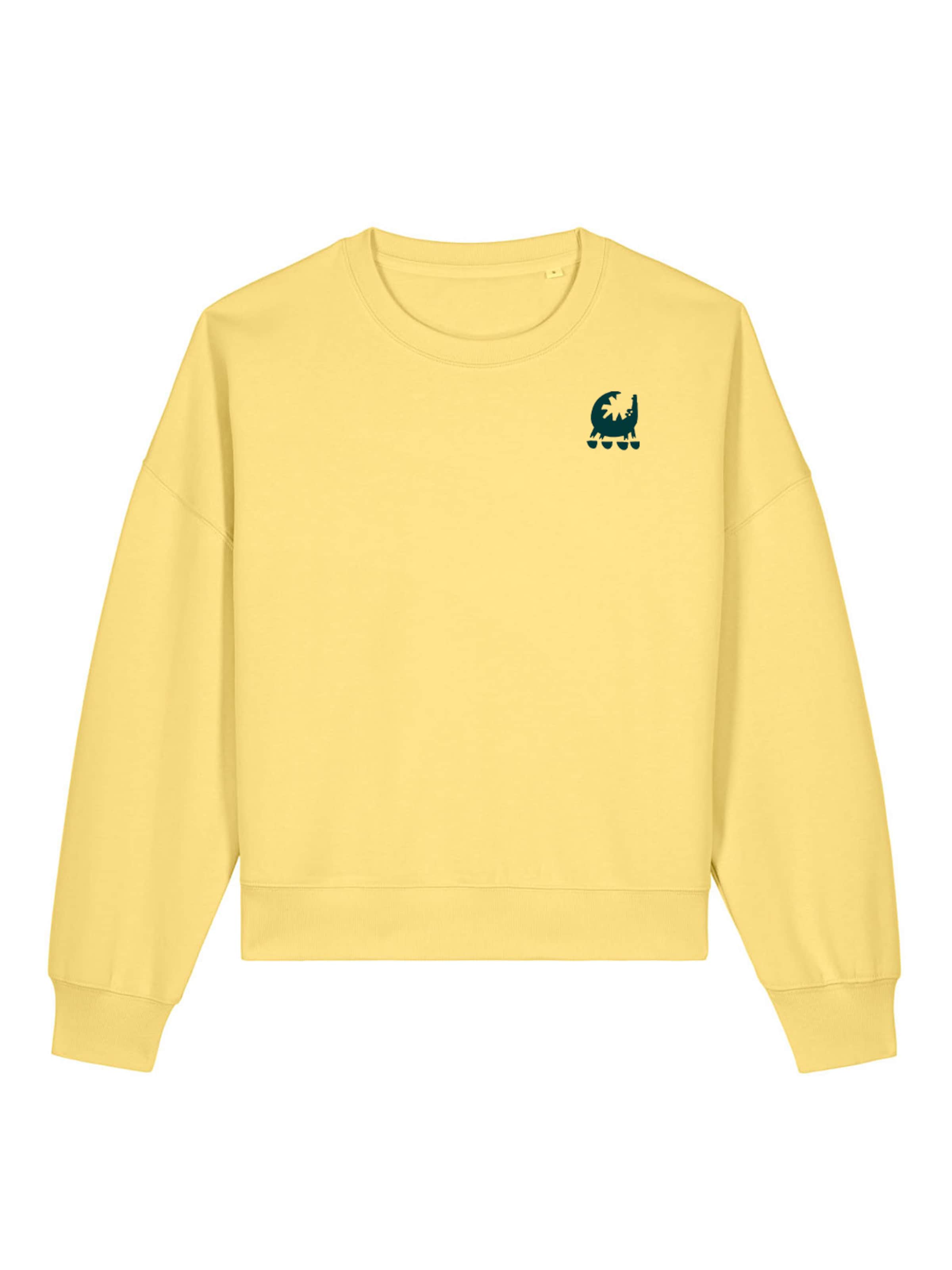 Kultgut Sweater 'an ordinary crocodile' in Yellow: front