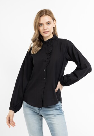 DreiMaster Vintage Blouse in Zwart: voorkant