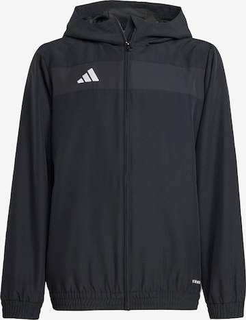 ADIDAS PERFORMANCE - Sudadera con cremallera deportiva 'Tiro 25 Essentials' en negro: frente