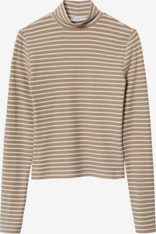 MANGO TEEN Shirt 'LINES' in Brown: front