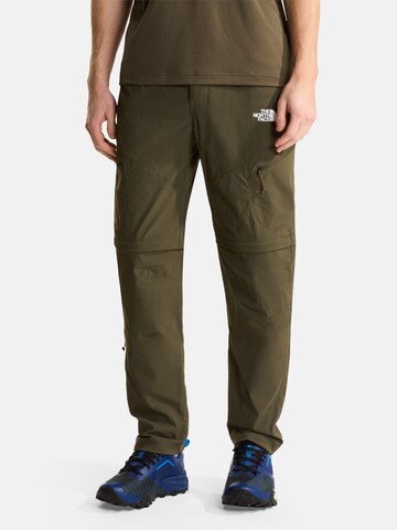 Tapered Pantaloni 'M EXPLORATION REG TAPERED CONVERTIBLE PA' di THE NORTH FACE in verde: frontale