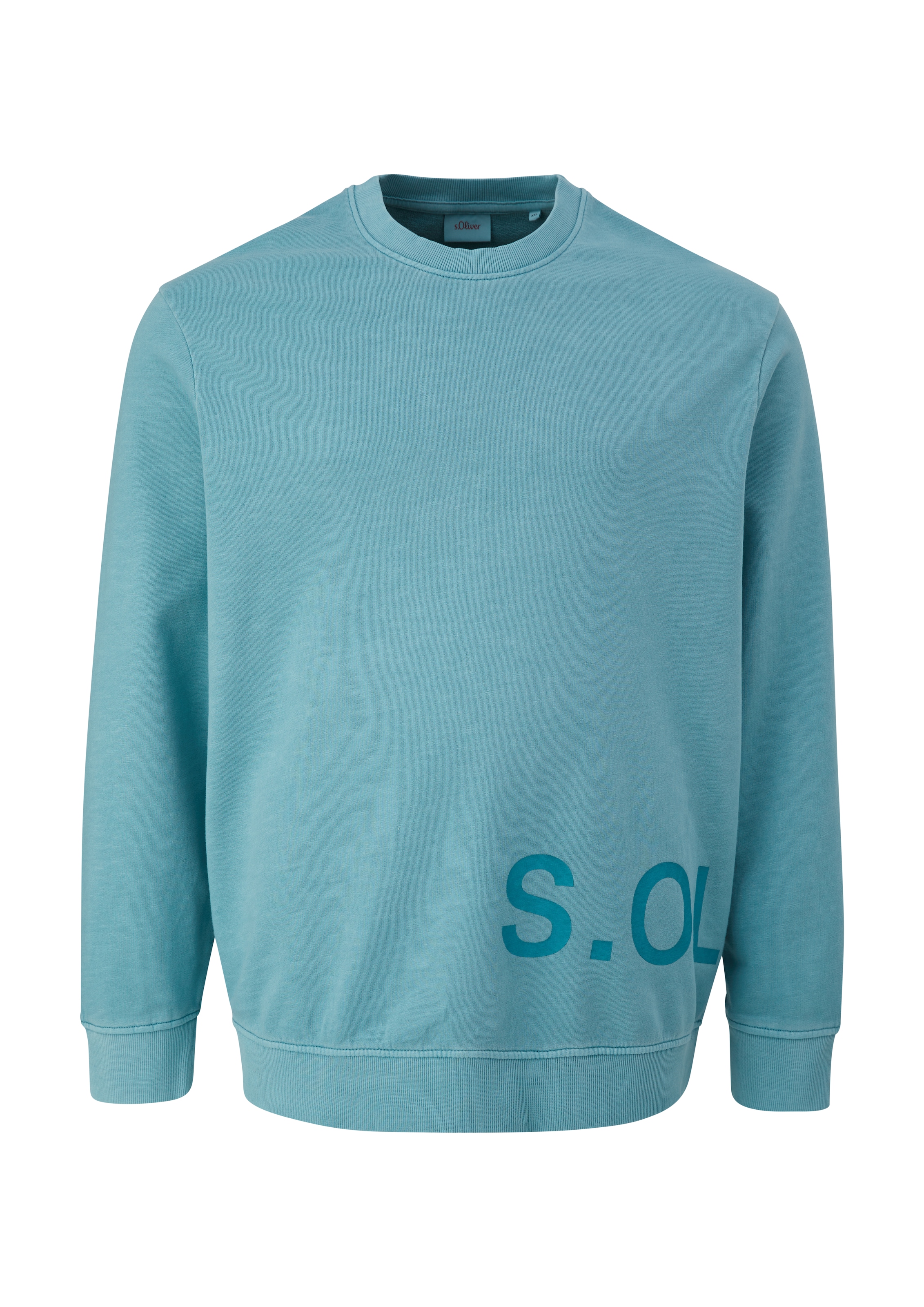 s.Oliver Men Big Sizes Sweatshirt in Green: front