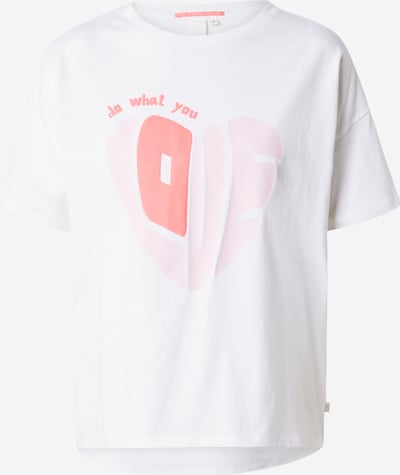 QS T-shirt en rose / rose / blanc, Vue avec produit