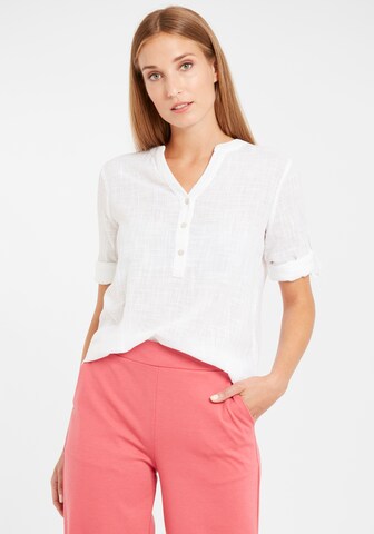 b.young Tunic 'Henri' in White: front