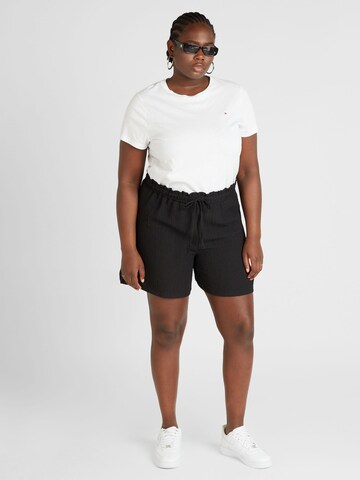 Noisy May Curve Loosefit Shorts 'RIPPLE' in Schwarz