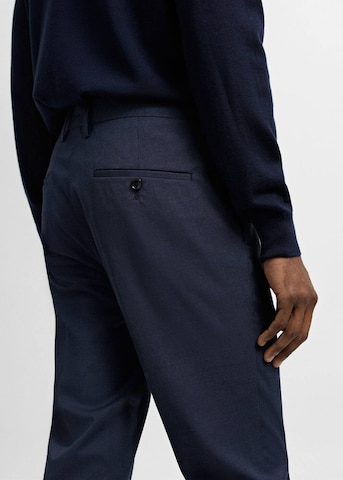 MANGO MAN Normální Kalhoty s puky 'PAULO' – modrá