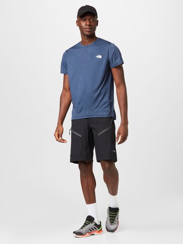 THE NORTH FACE Regular fit Functioneel shirt 'Reaxion Amp' in Blauw