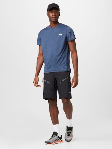 THE NORTH FACE Regular Fit Sportshirt 'Reaxion Amp' in Blau