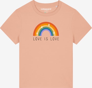 Watapparel Shirt ' Love is Love ' in Orange: Vorderseite