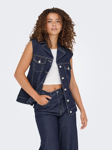 Gilet 'ONLJoana' ONLY en bleu : devant