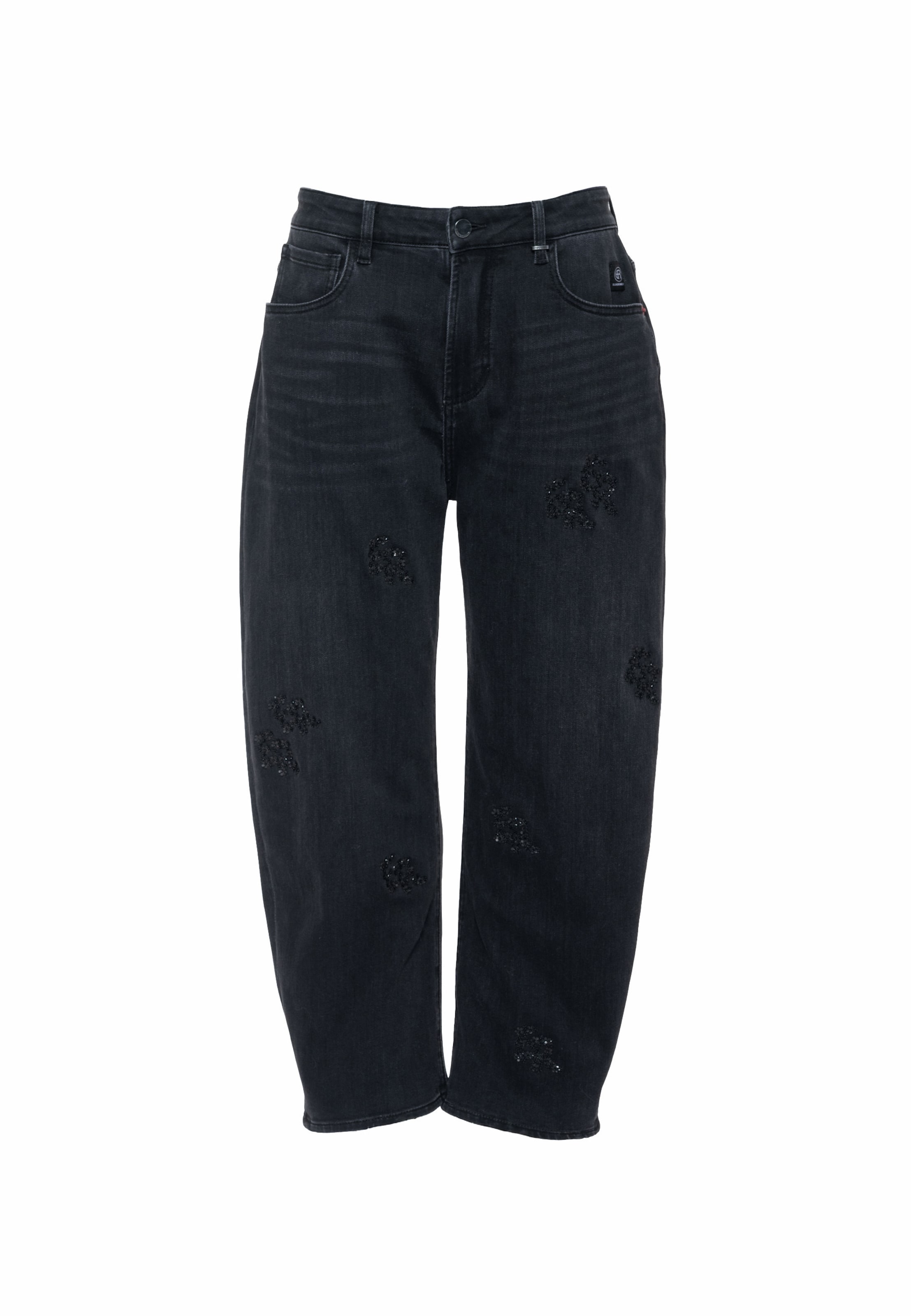 Elias Rumelis Barrel Jeans 'Yoana' in Black: front