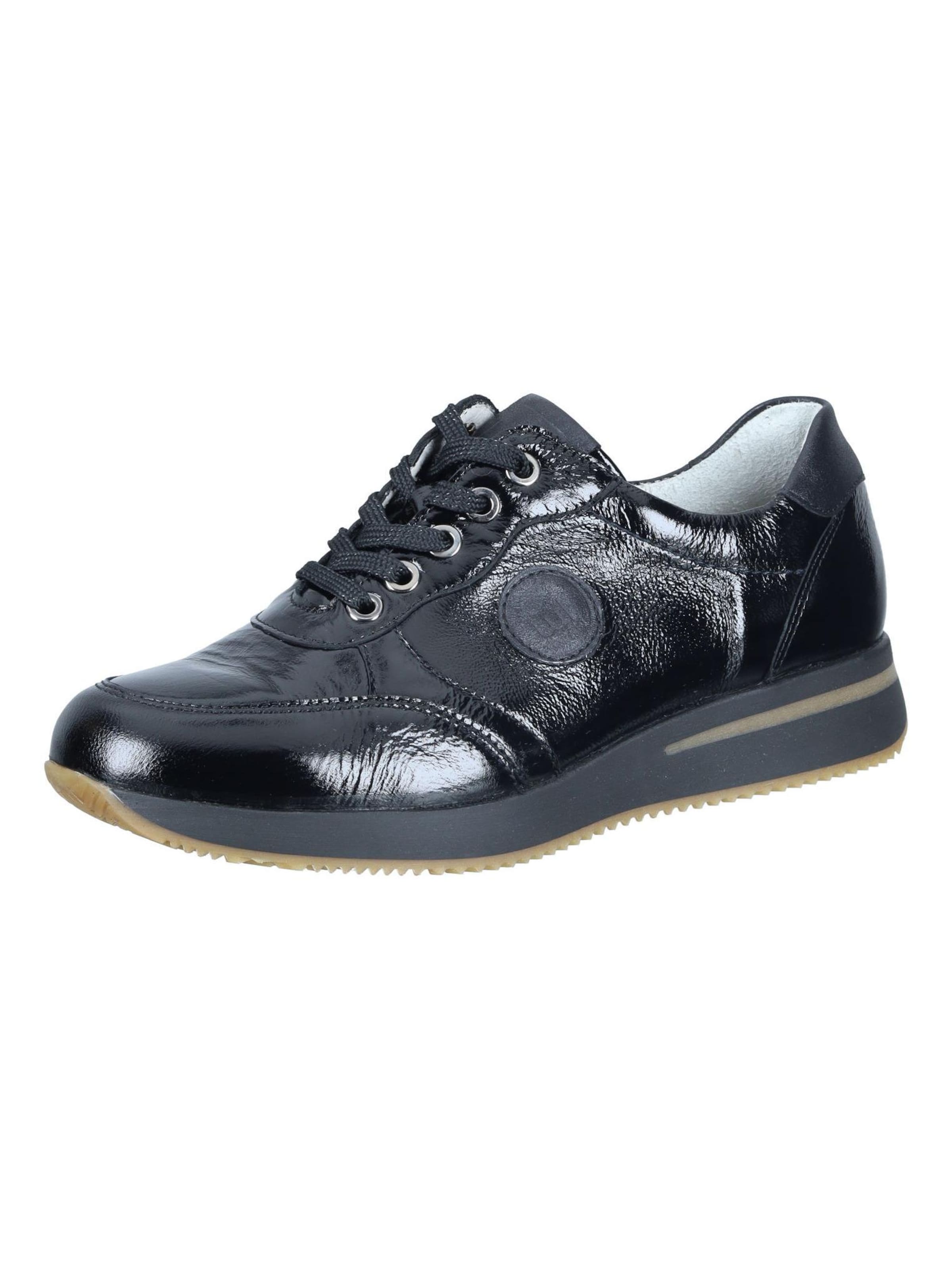 WALDLÄUFER Lace-Up Shoes 'Schnürer' in Black: front
