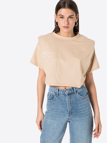 Public Desire Shirt 'AMBER' in Bruin: voorkant