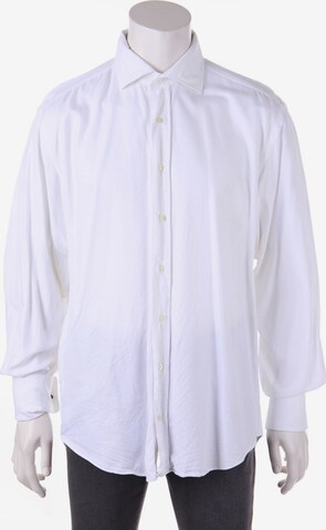 Etro Button Up Shirt in XXL in White: front