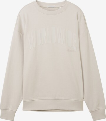 TOM TAILOR Sweatshirt in Beige: voorkant