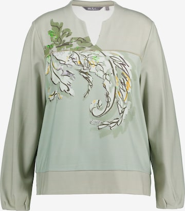 Sweat-shirt Ulla Popken en vert : devant