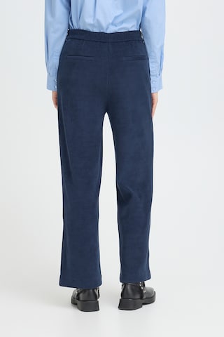 ICHI Wide leg Trousers 'KATE' in Blue