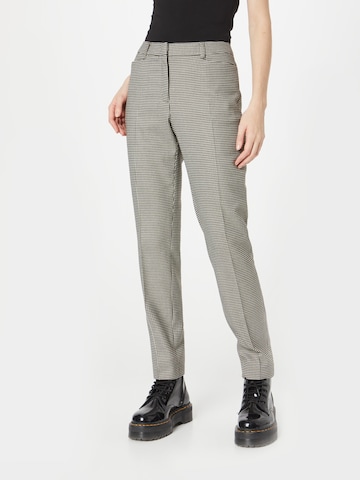 MORE & MORE Regular Pleated Pants 'Hedy' in Beige: front