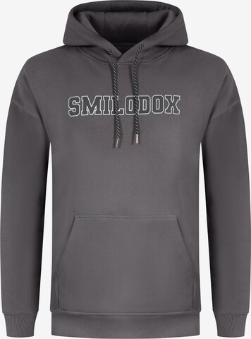 Smilodox Sweatvest 'Finley' in Grijs: voorkant