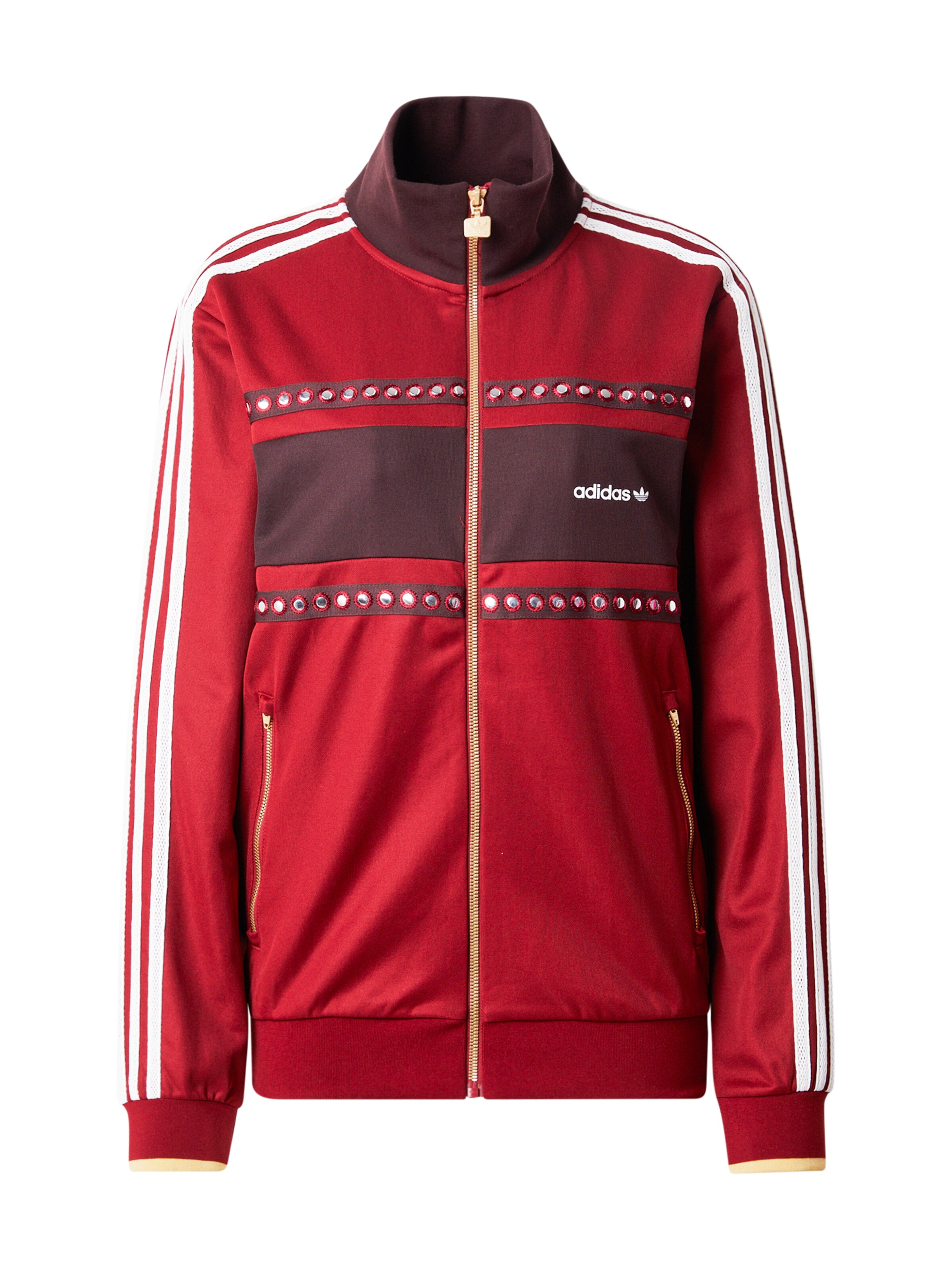 Giacca di felpa di ADIDAS ORIGINALS in rosso: frontale