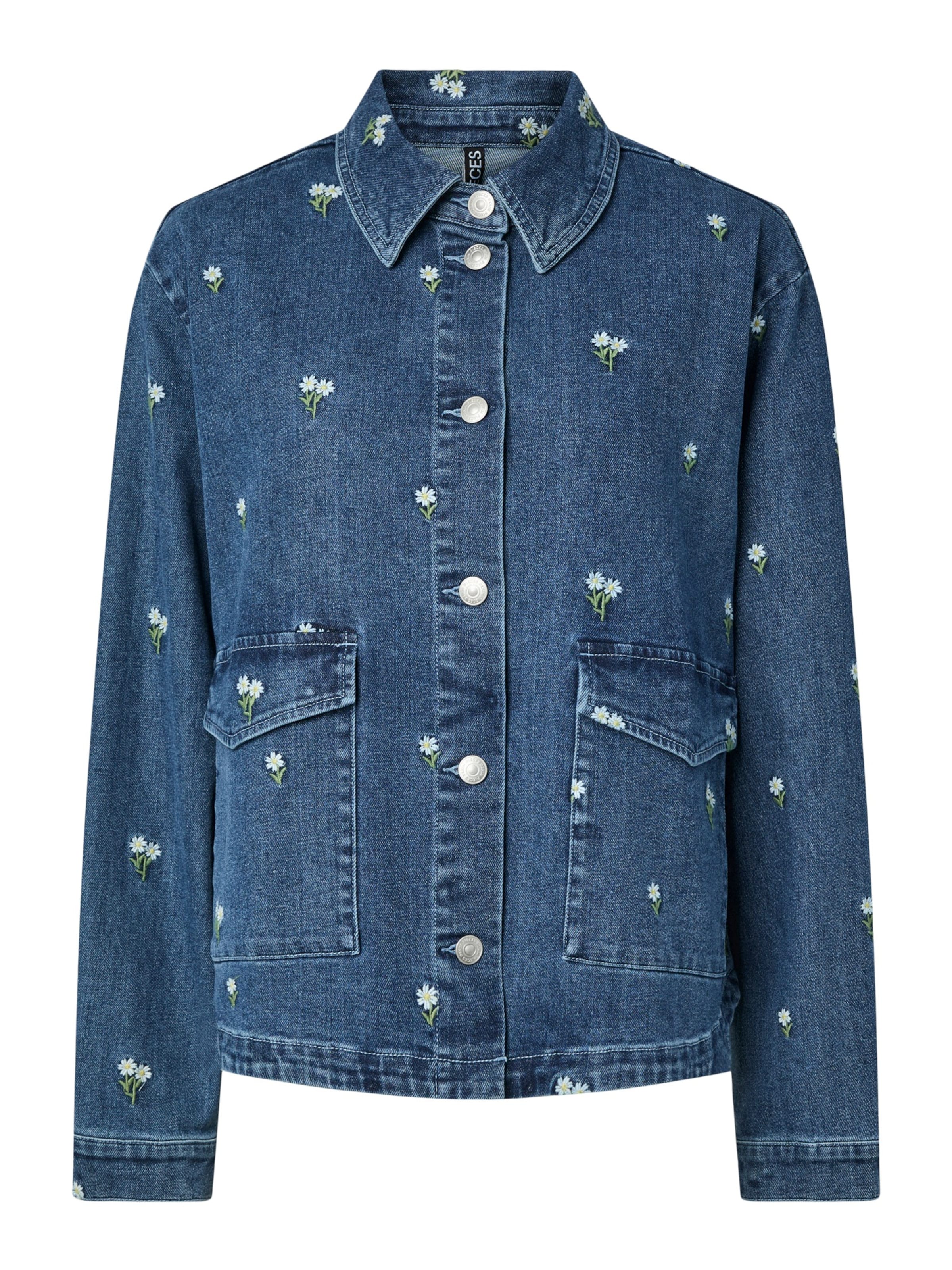 Chemisier 'PCFlora' PIECES en bleu : devant