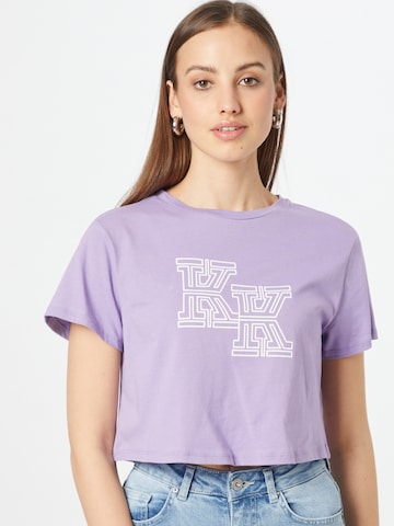 KENDALL + KYLIE - Camisa em roxo: frente