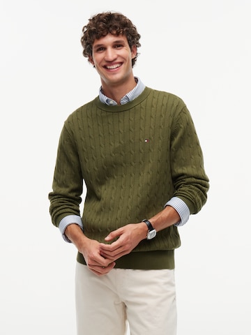 žalia TOMMY HILFIGER Megztinis 'CLASSIC': priekis