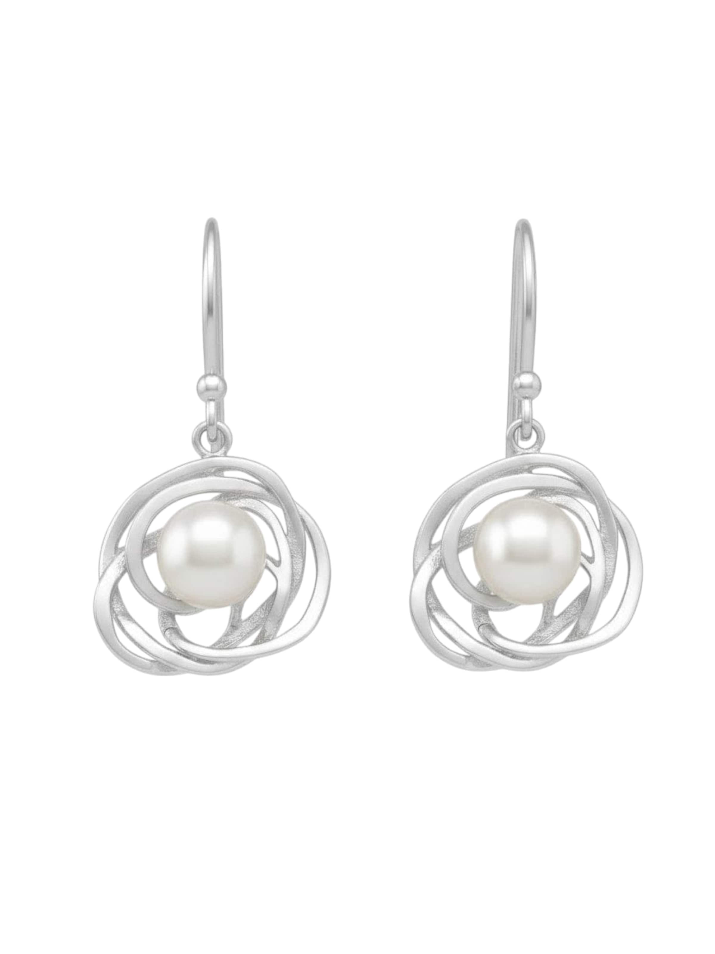 La Moda Me Earrings 'Twist' in Silver: front