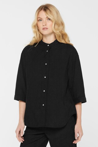 SENSES.THE LABEL Blouse in Black: front