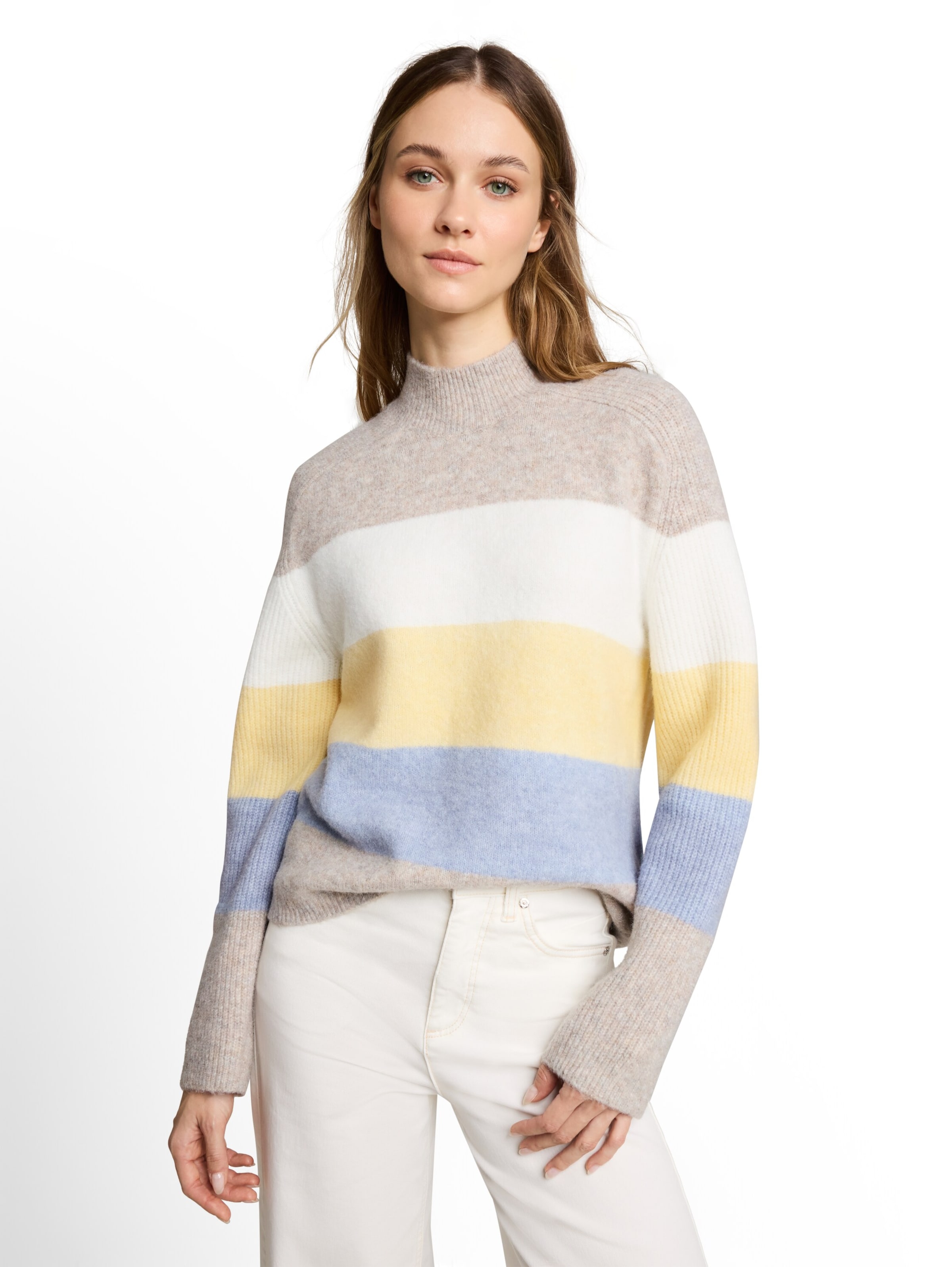 Pulover de la TOM TAILOR DENIM pe bej: față