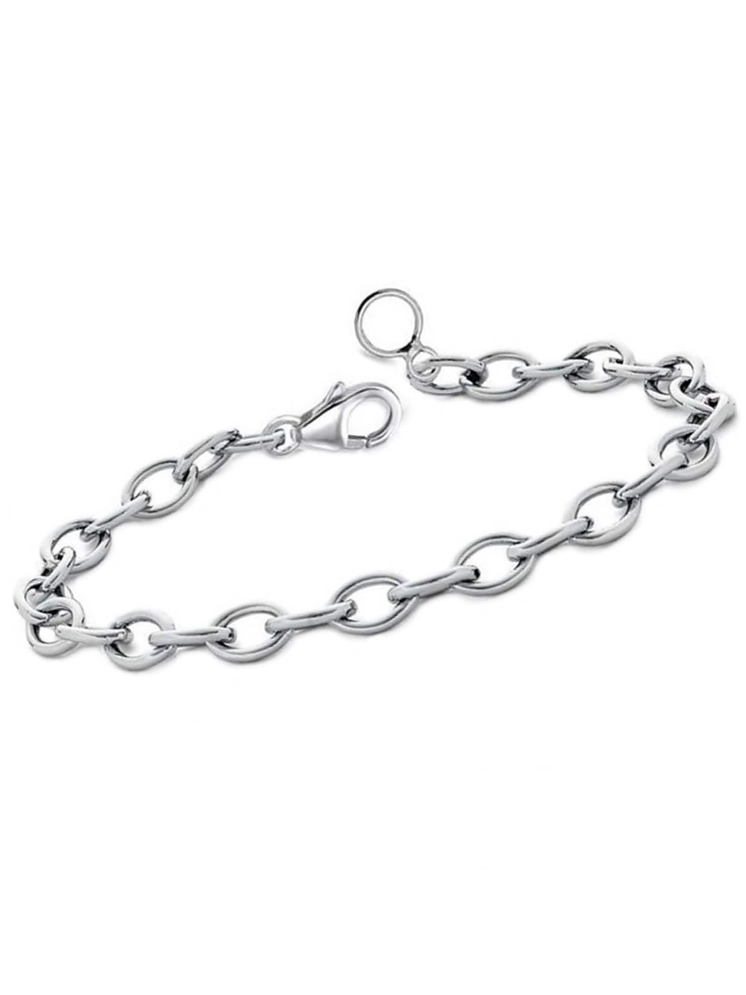 Goldene Hufeisen Armband 'Bettelarmband'‌‌ in Silber: Vorderseite