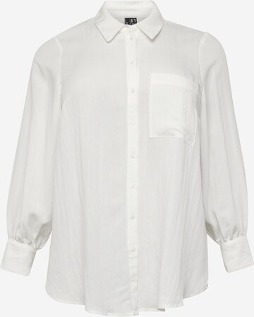 Camicia da donna di Vero Moda Curve in bianco: frontale