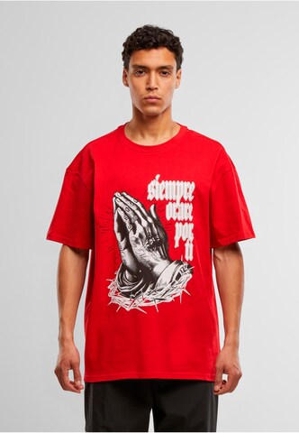 Maglietta 'Pray for you' di MJ Gonzales in rosso: frontale