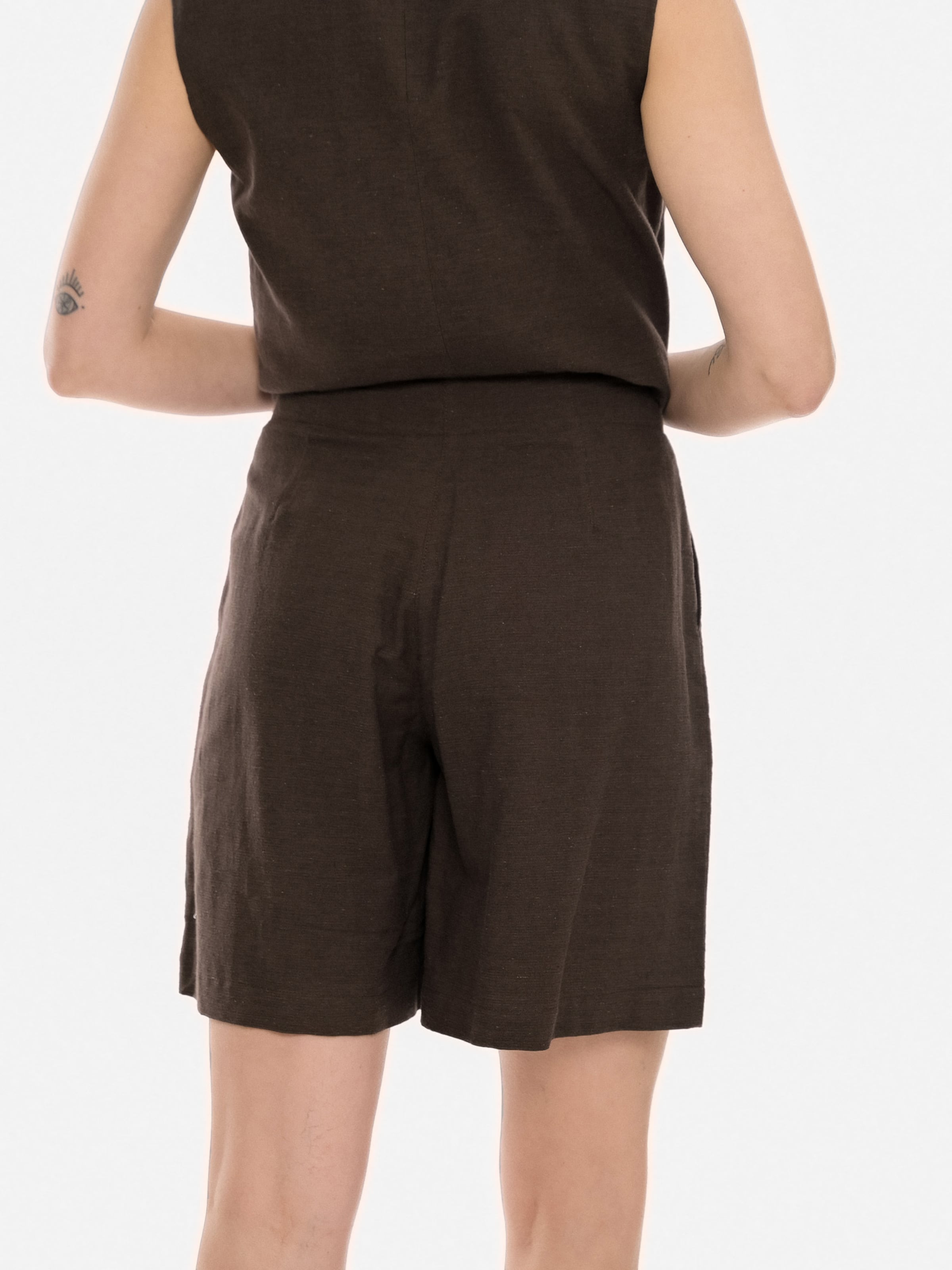 4TAILORS - Loosefit Calças em castanho