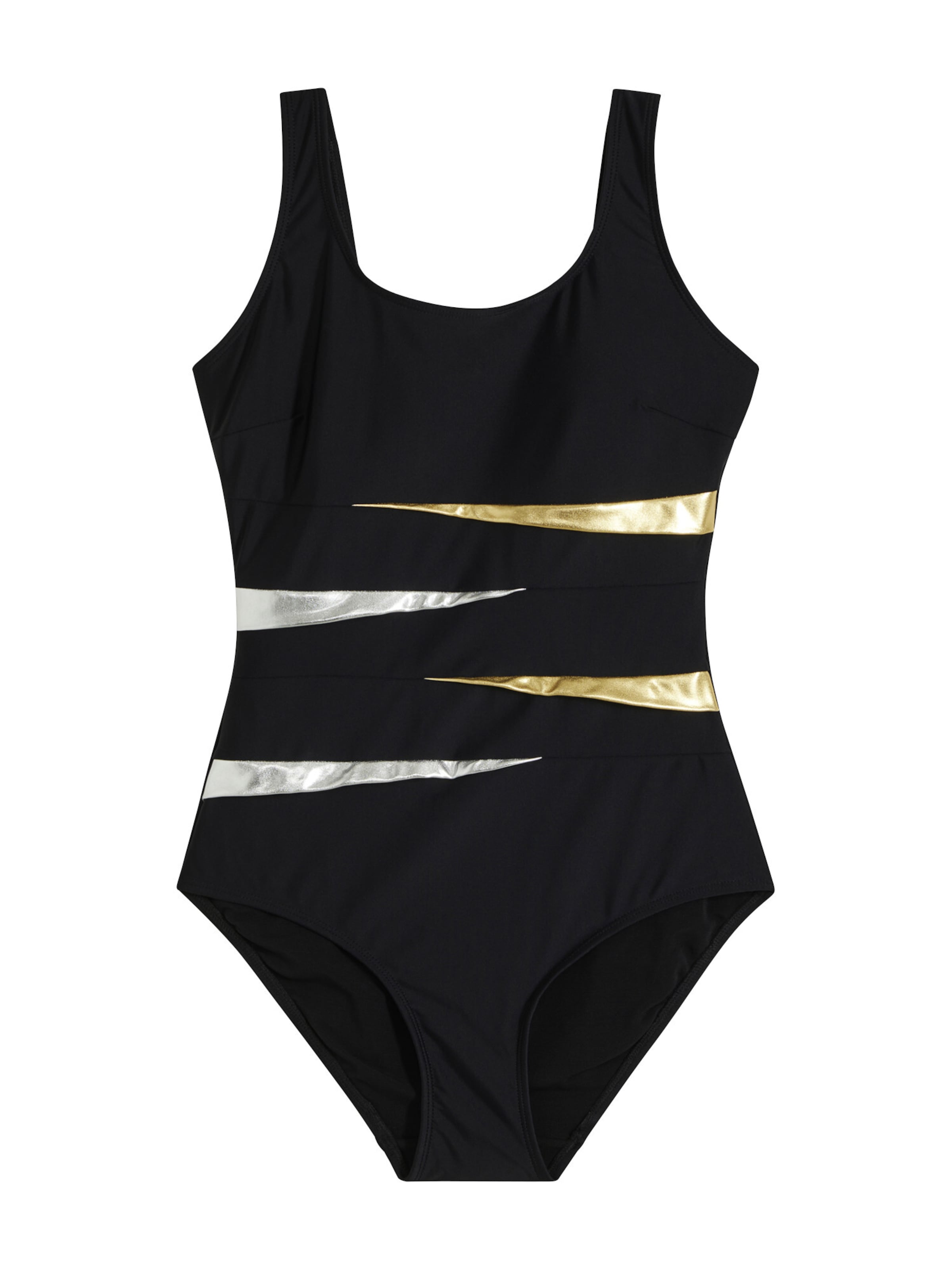 bonprix Bustier Shaping-badpak in Zwart: voorkant