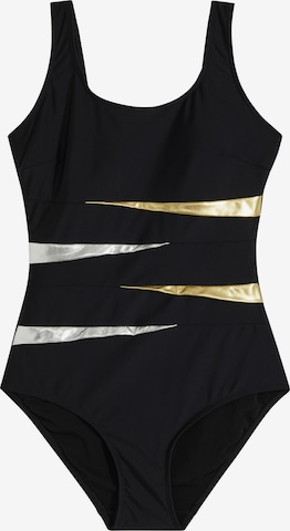 bonprix Bustier Muotoileva uimapuku värissä musta: etupuoli