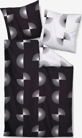 JANINE Duvet Cover in Black: front