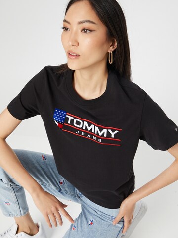juoda Tommy Jeans Marškinėliai 'MODERN SPORT'