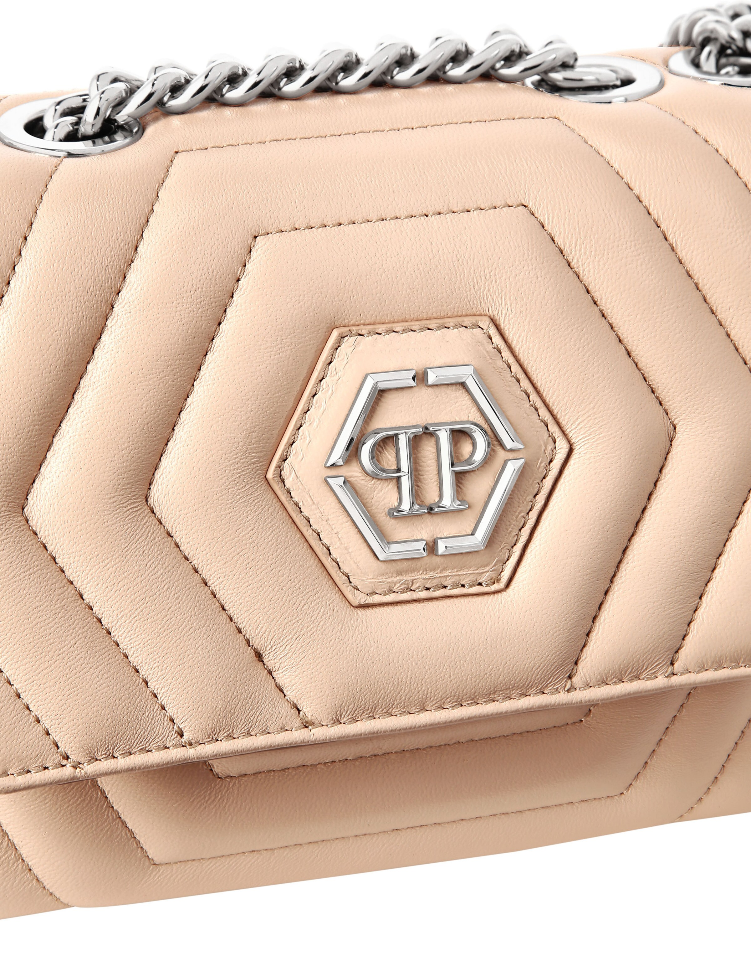 Philipp Plein Crossbody Bag ' Hexagon ' in Beige