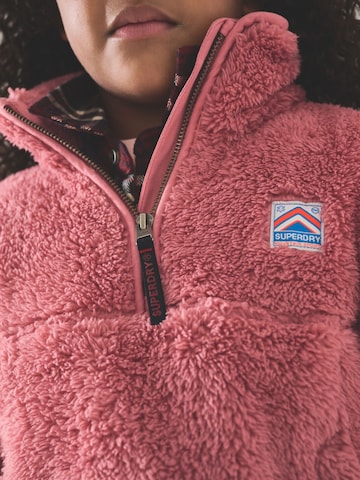 Superdry Fleece jas in Roze