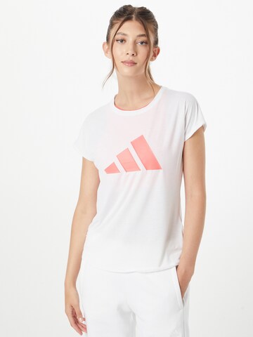 ADIDAS PERFORMANCE Λειτουργικό μπλουζάκι σε λευκό: μπροστά