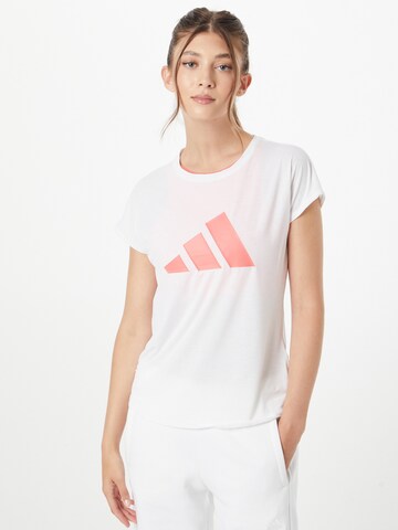 ADIDAS PERFORMANCE Funktionsbluse i hvid: forside