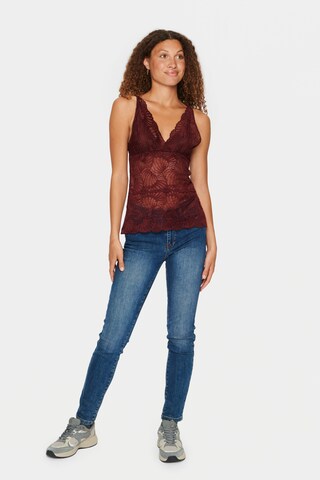 SAINT TROPEZ Top 'Daisy' in Red