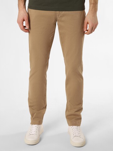 Alberto Regular Chino Pants 'Lou' in Beige: front