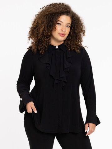 YOEK Blouse in Zwart: voorkant