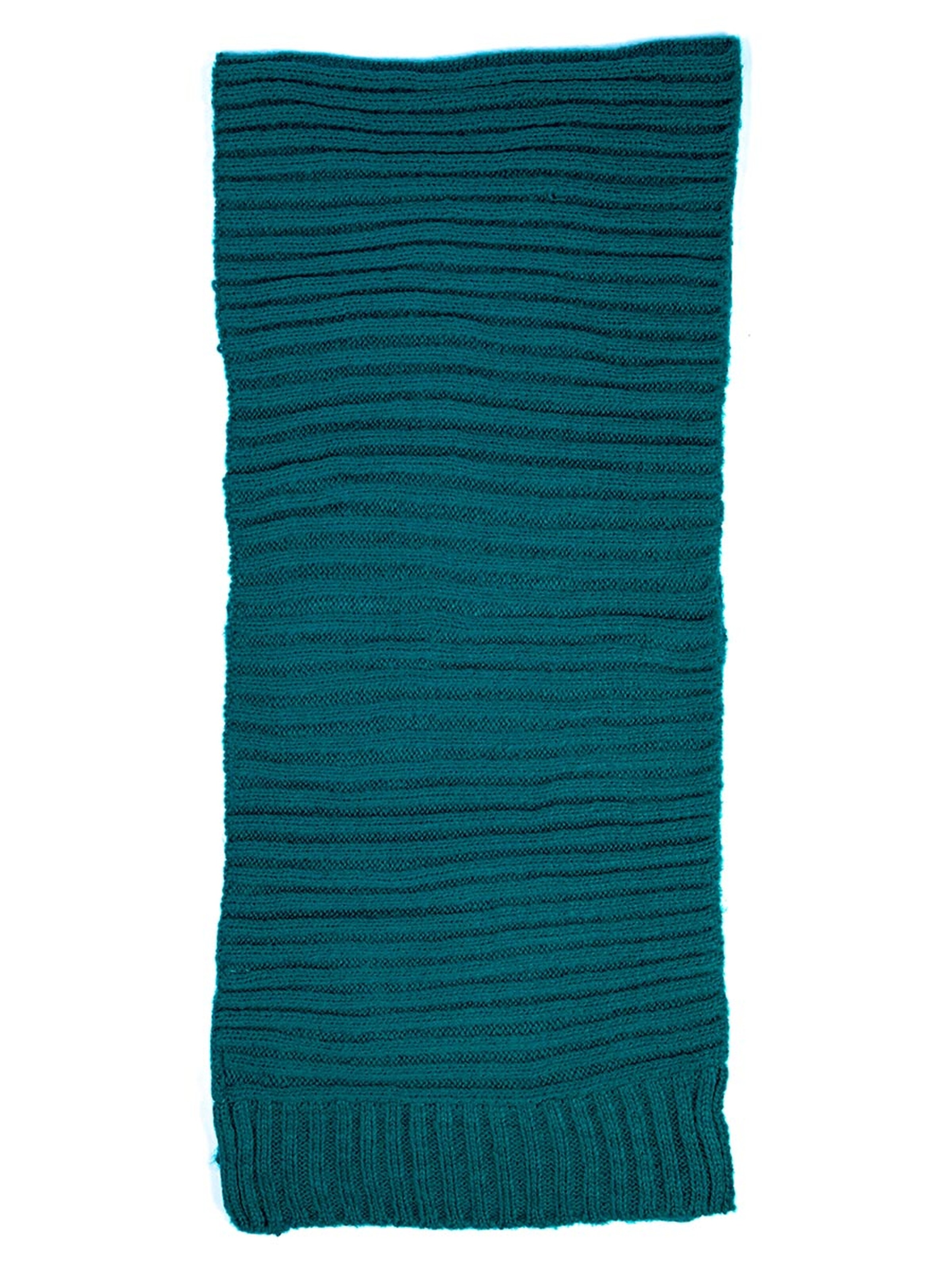 Passigatti Wrap 'Wolliger Strickschal gerippt' in Blue