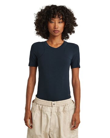 G-STAR Shirt Bodysuit '2nd Skin Bodysuit T-Shirt' in Blue: front
