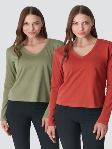 Pantalon de pyjama C&City en vert : devant